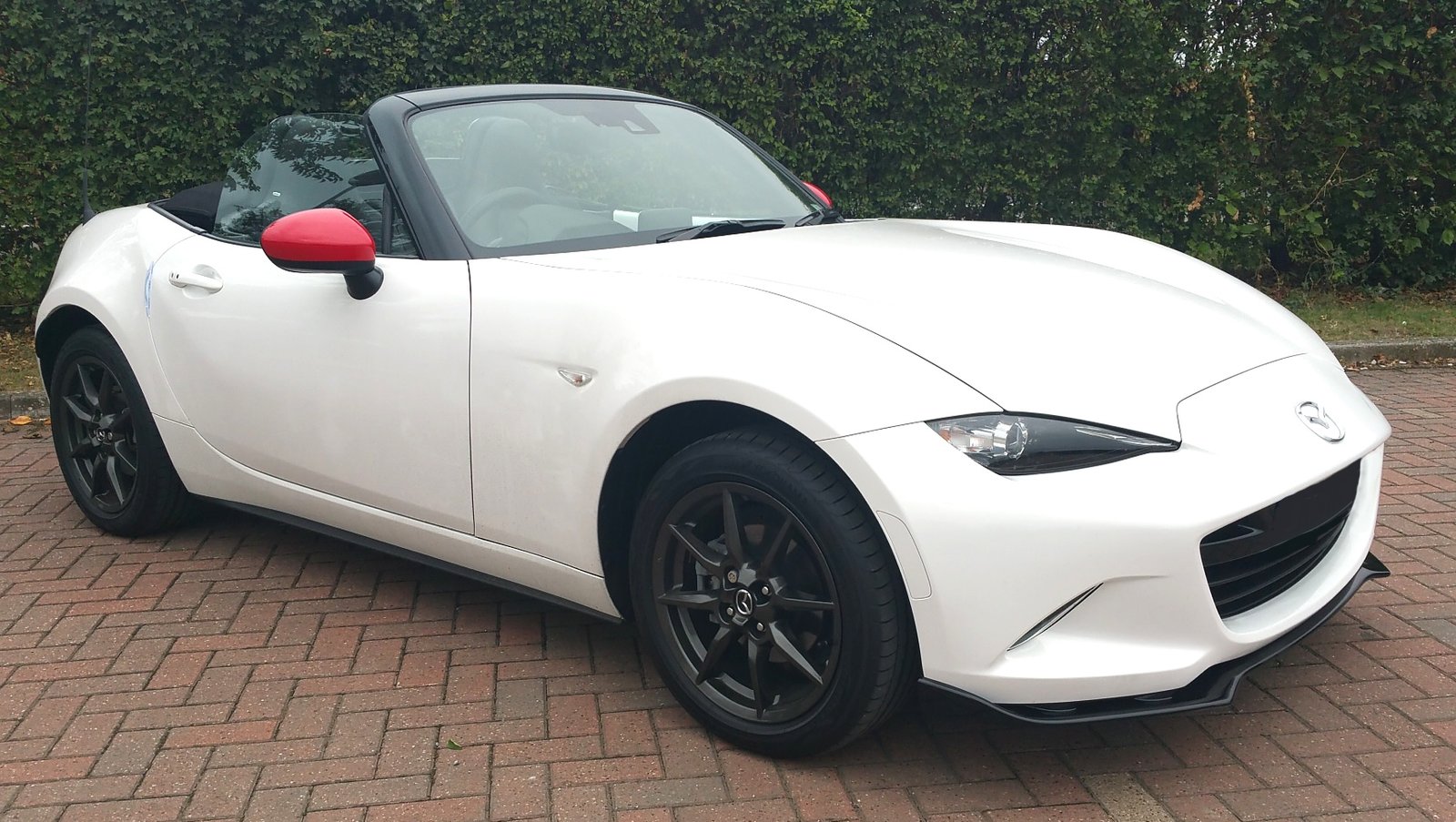 The wing mirrors wrapped red